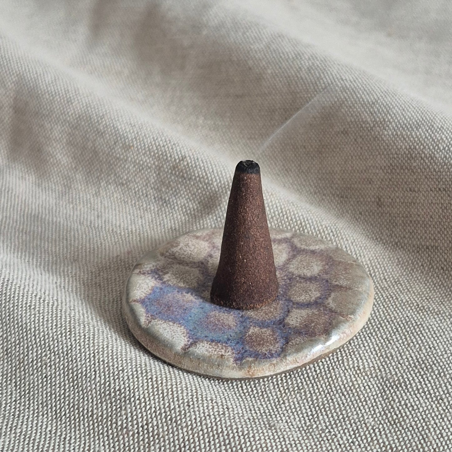 Incense Cone Disc in Frosted Purple