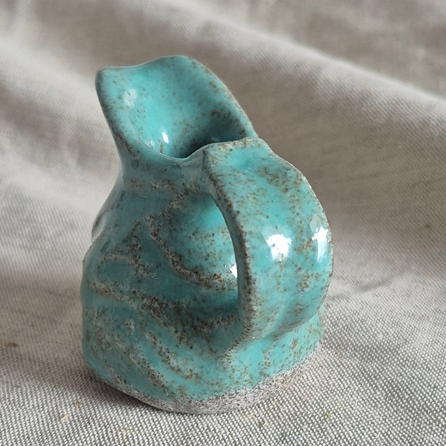 Tiny Creamer Pitcher in Mint Green Celadon