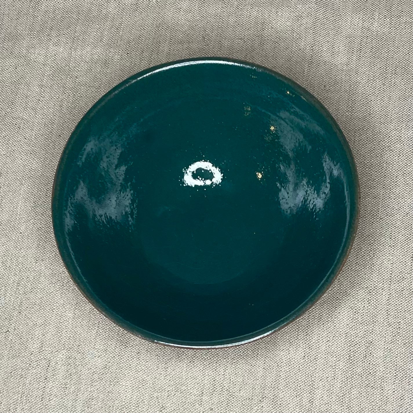 Marbled Bowl with Forest Green Interior