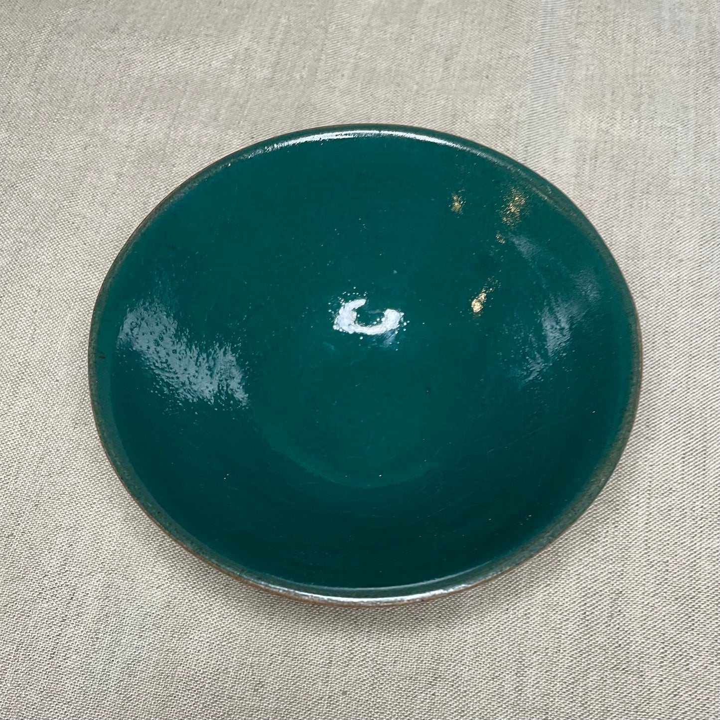 Marbled Bowl with Forest Green Interior