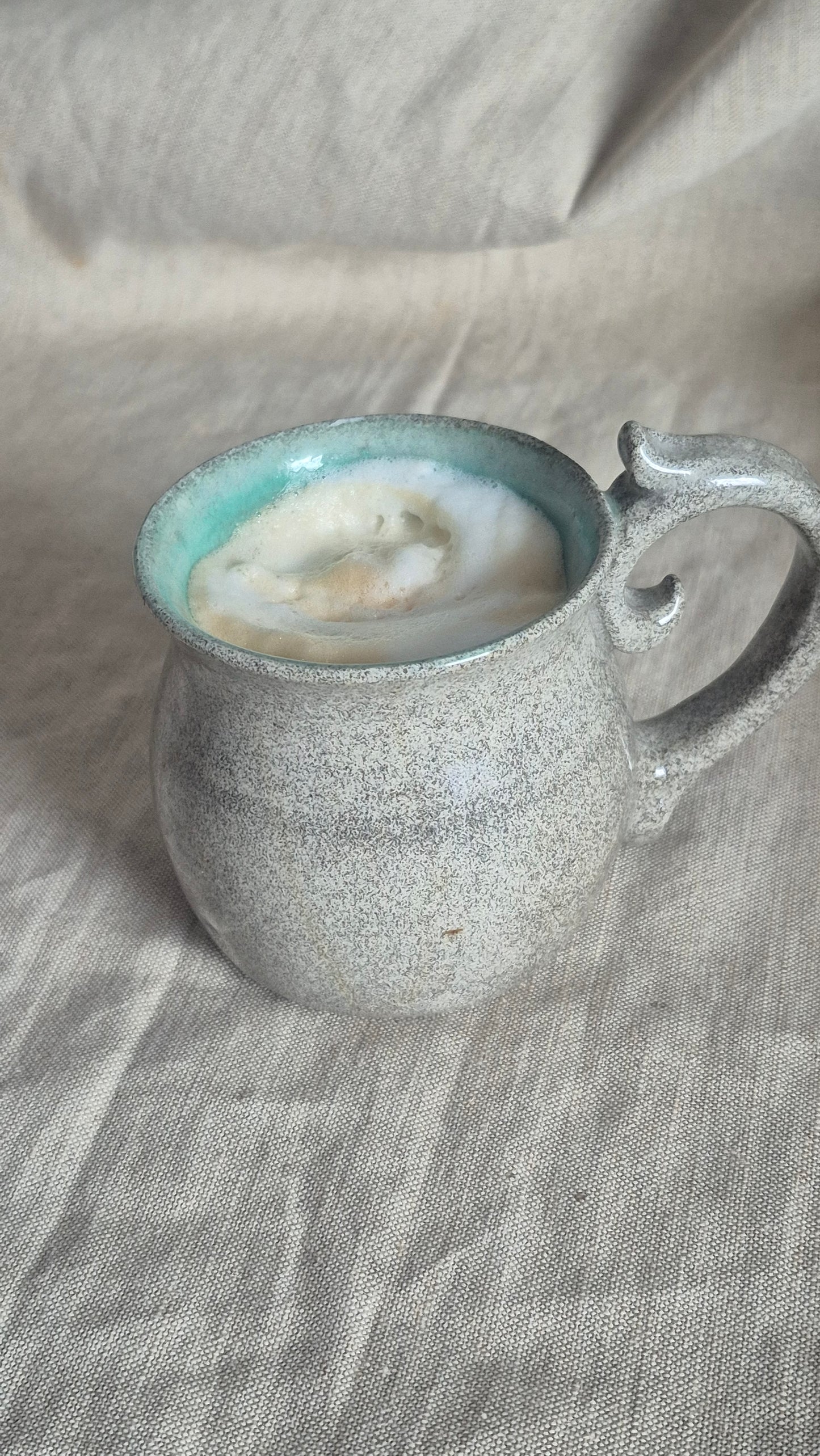 Eden Mug in Granite with Mint Green Interior
