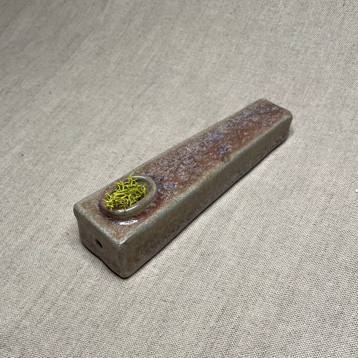 Coffin Pipe w Matching Sesh Plate in Cosmic Purple