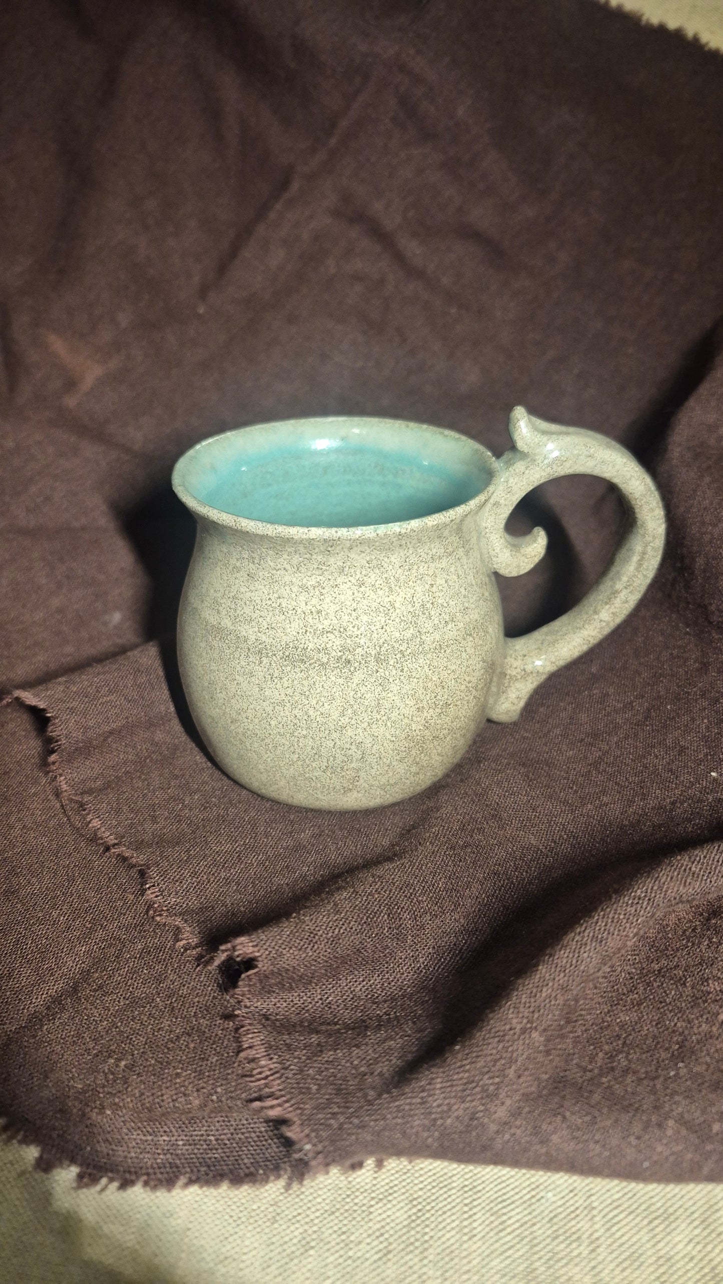 Eden Mug in Granite with Mint Green Interior