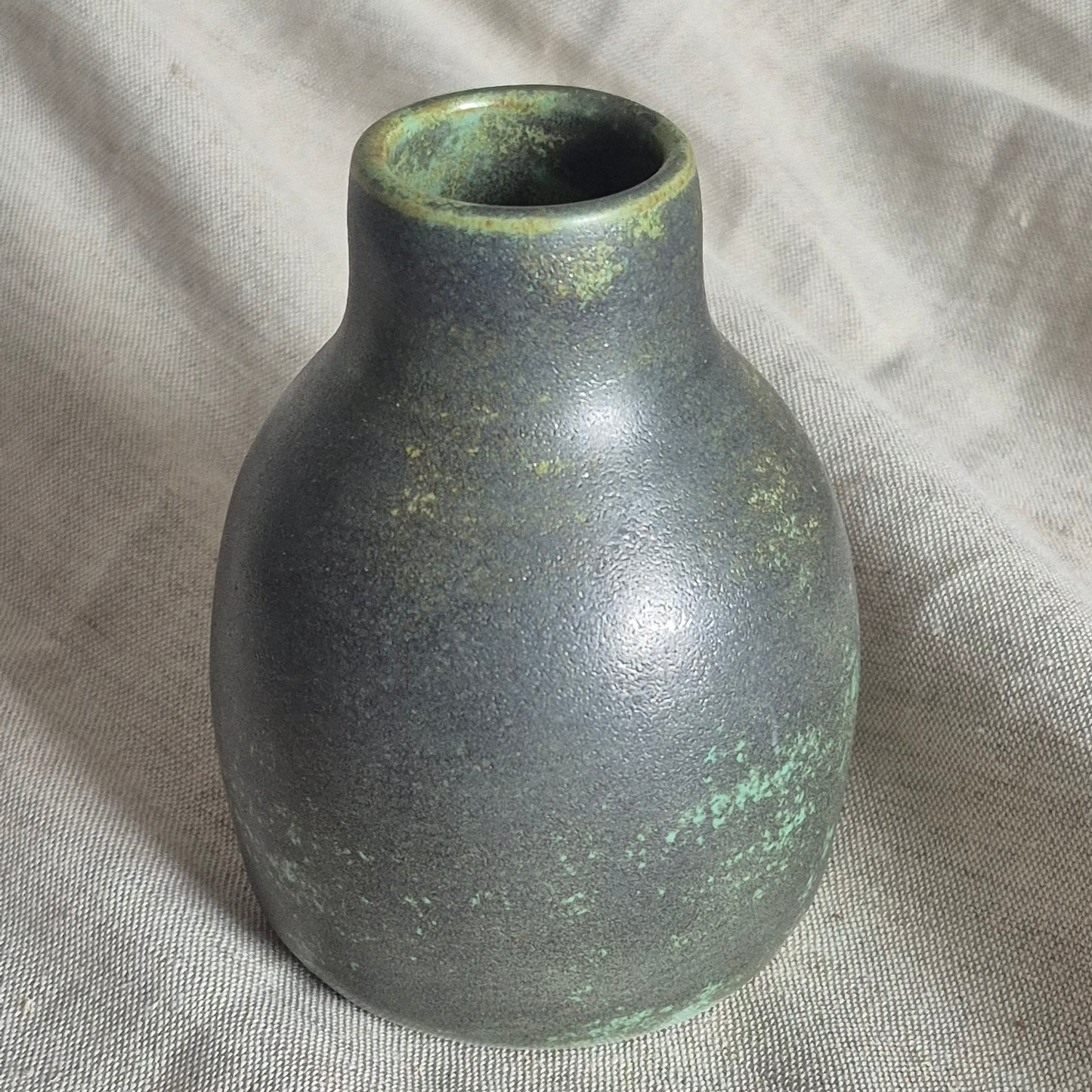 Bottle Neck Vase in Verdigris