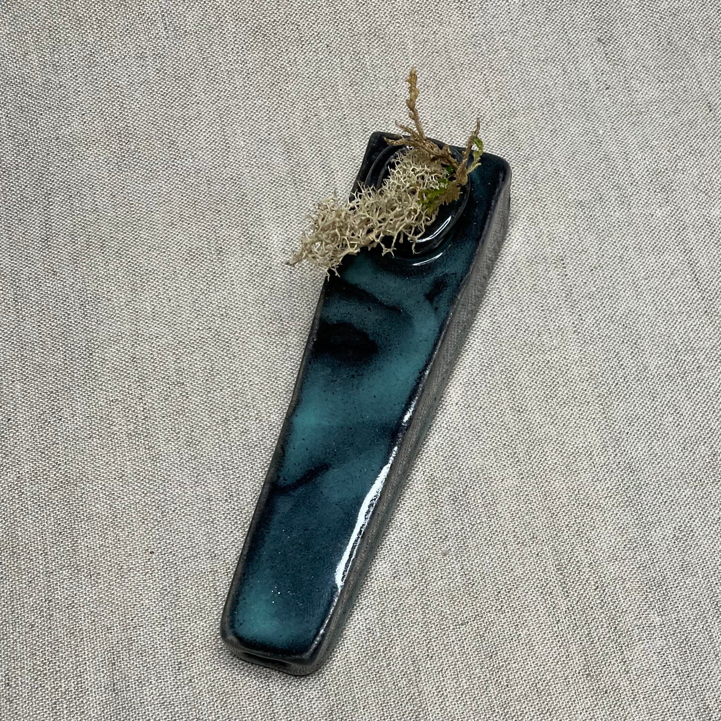 Coffin Pipe in Black Jade