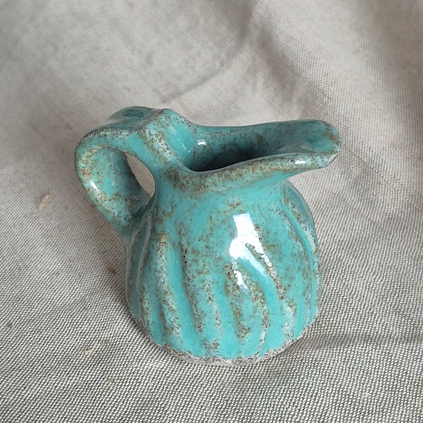 Tiny Creamer Pitcher in Mint Green Celadon