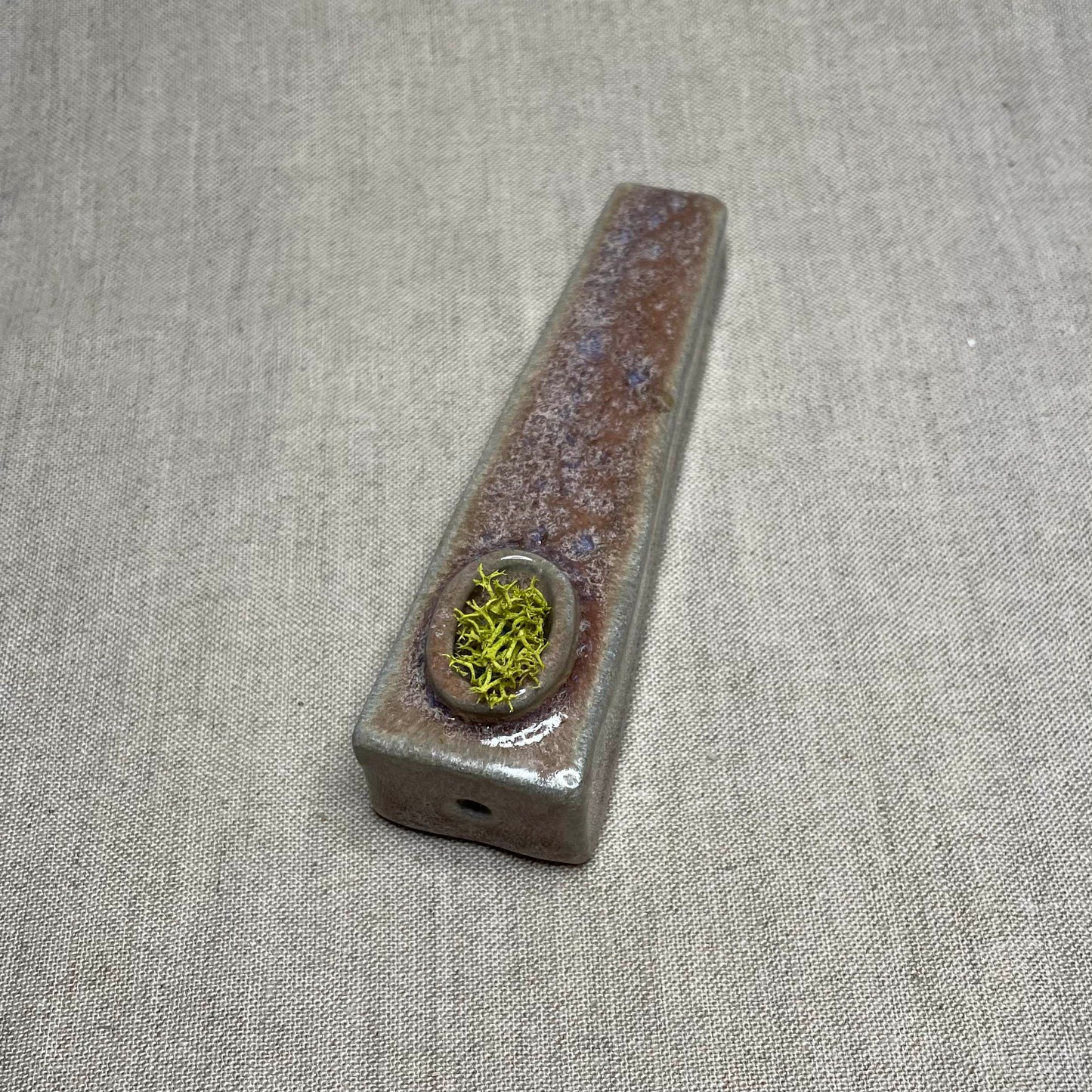 Coffin Pipe w Matching Sesh Plate in Cosmic Purple