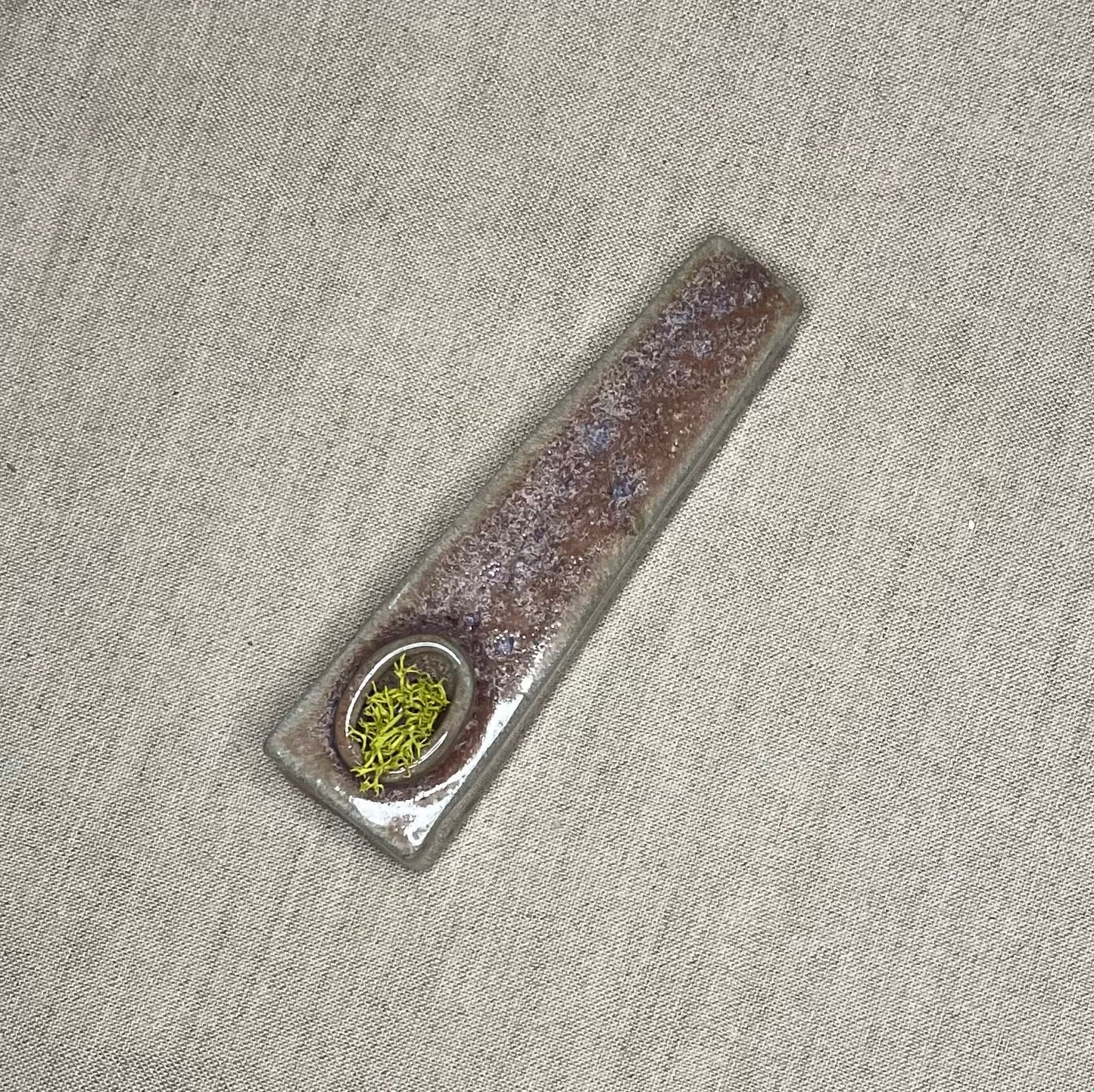 Coffin Pipe w Matching Sesh Plate in Cosmic Purple