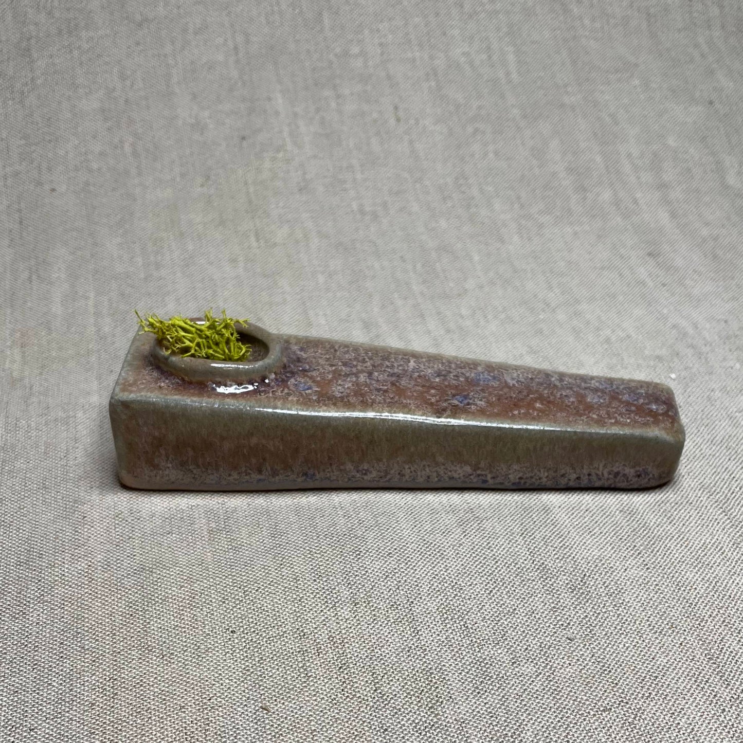 Coffin Pipe w Matching Sesh Plate in Cosmic Purple