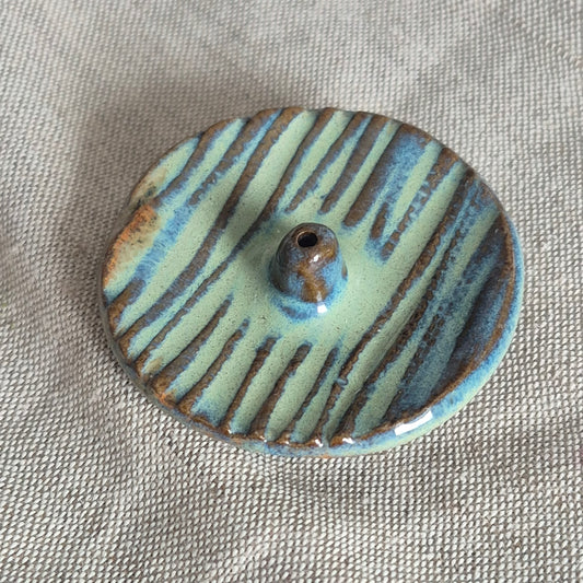 Incense Stick Holder in Rusted Turquoise
