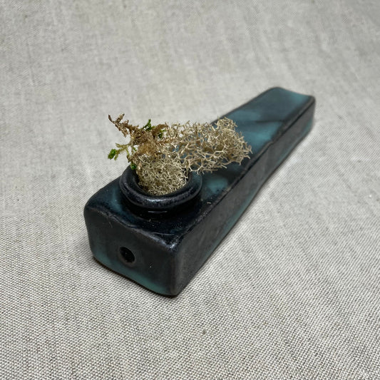 Coffin Pipe in Black Jade