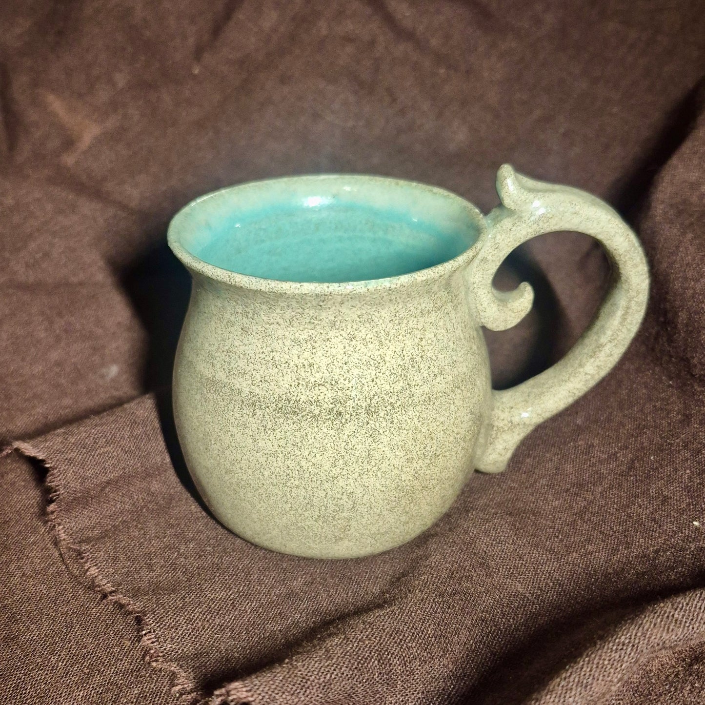 Eden Mug in Granite with Mint Green Interior