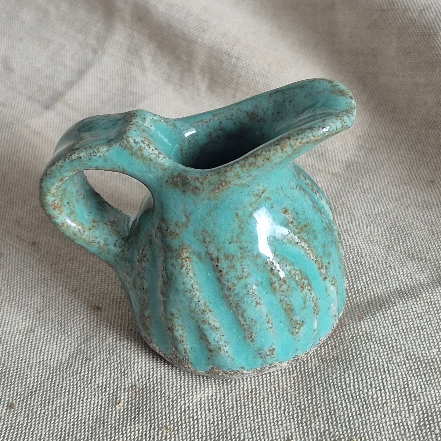 Tiny Creamer Pitcher in Mint Green Celadon