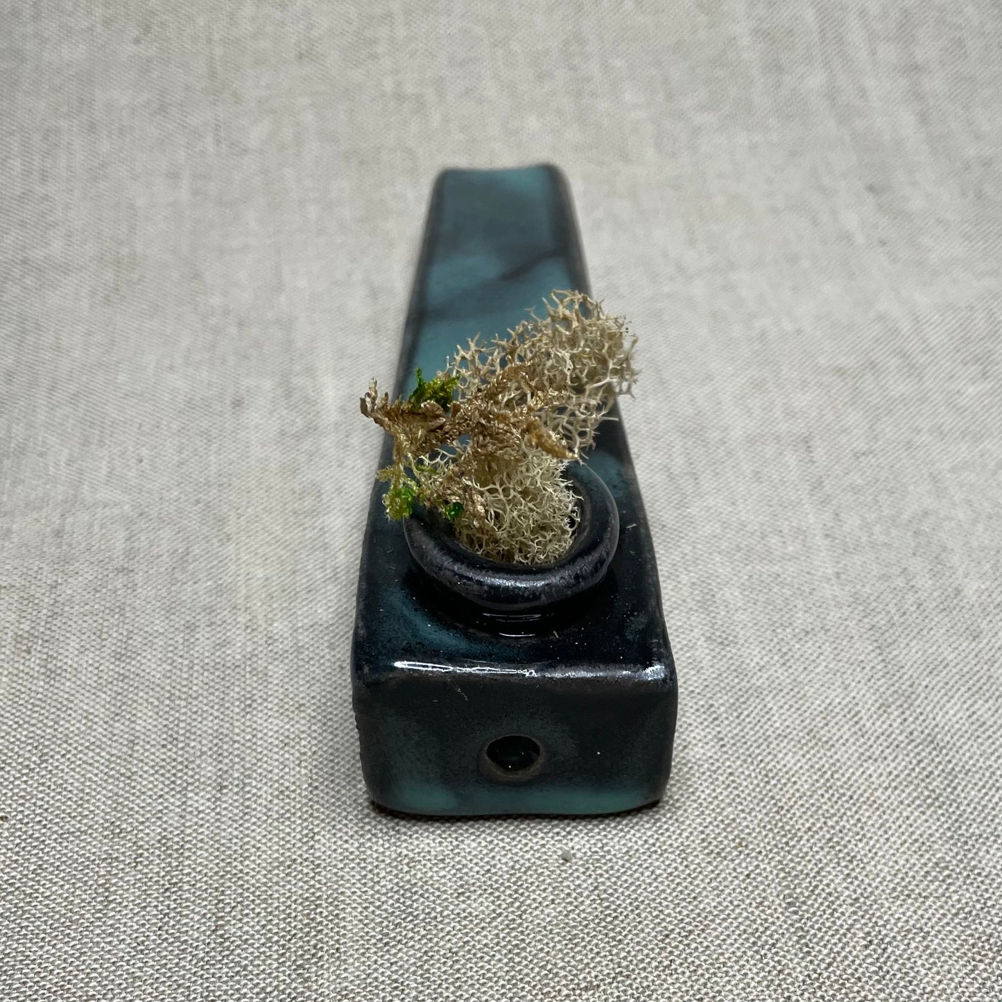 Coffin Pipe in Black Jade