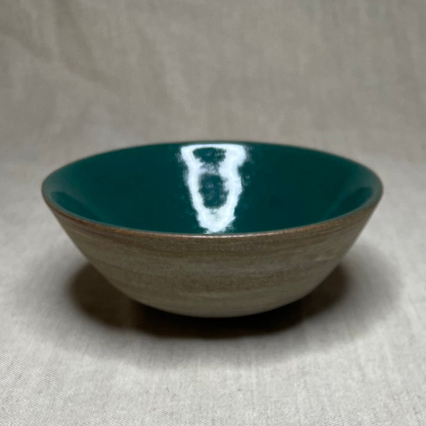 Marbled Bowl with Forest Green Interior