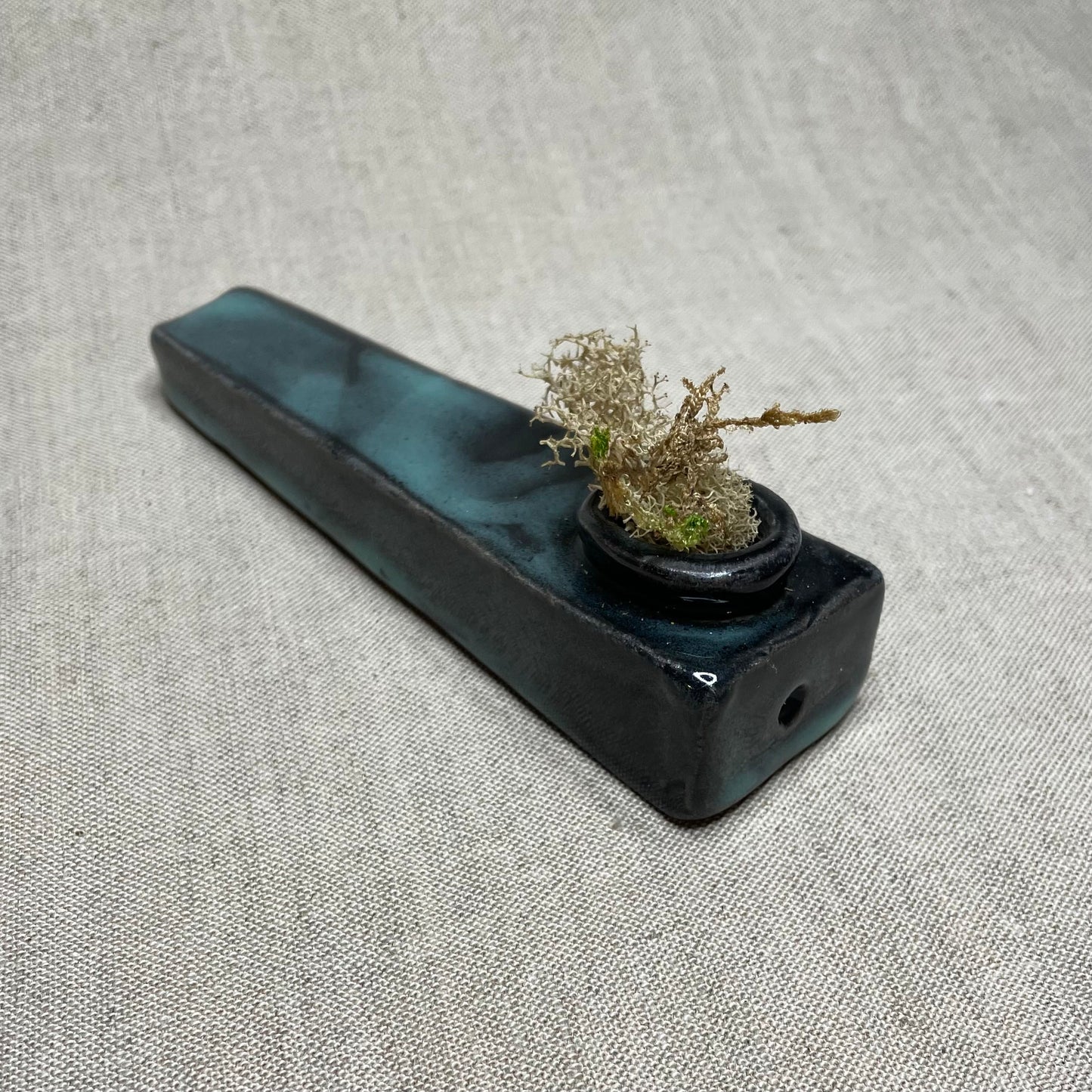 Coffin Pipe in Black Jade
