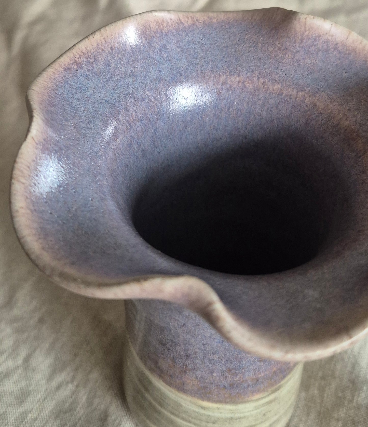 Flower Vase in Purple Marble