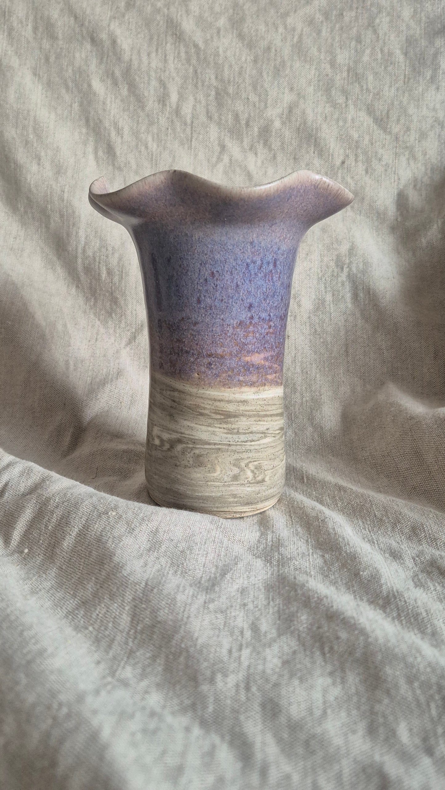 Flower Vase in Purple Marble