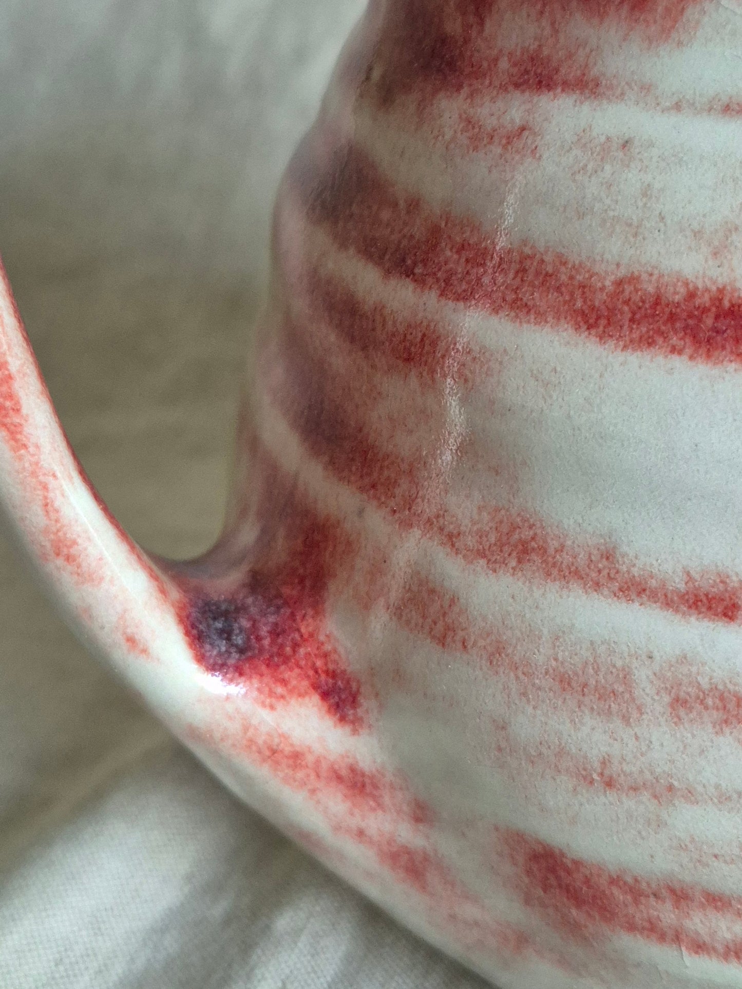 Large Spiral Pitcher in Oxblood