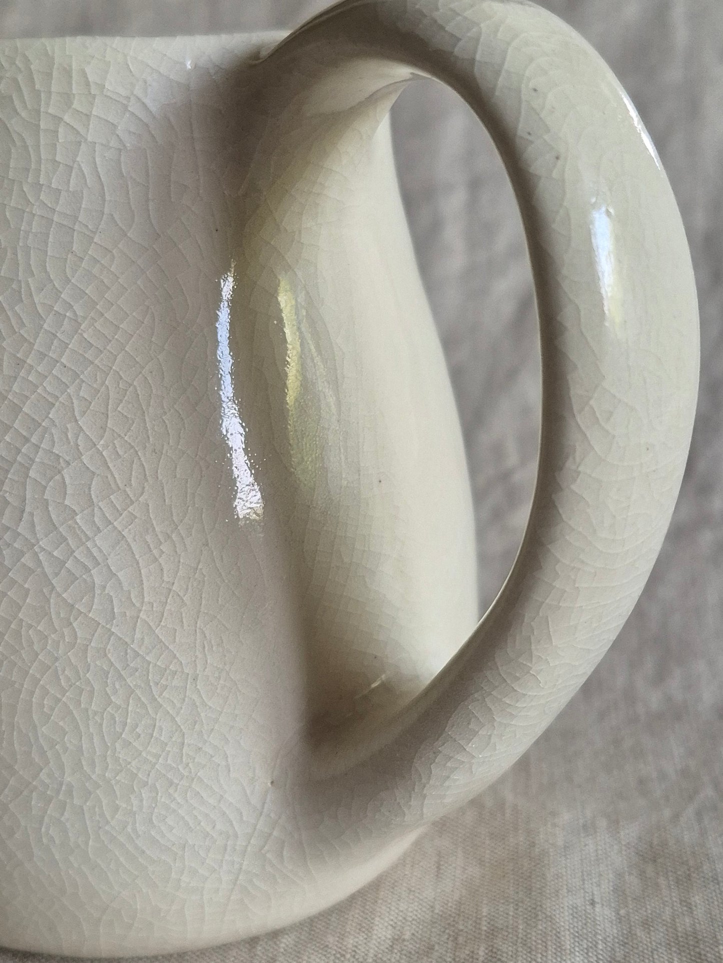 Medium Pitcher in Clear Crackle