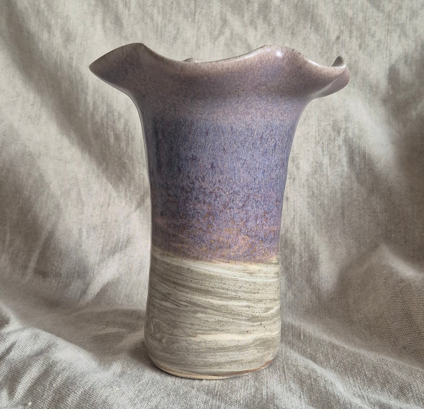 Flower Vase in Purple Marble