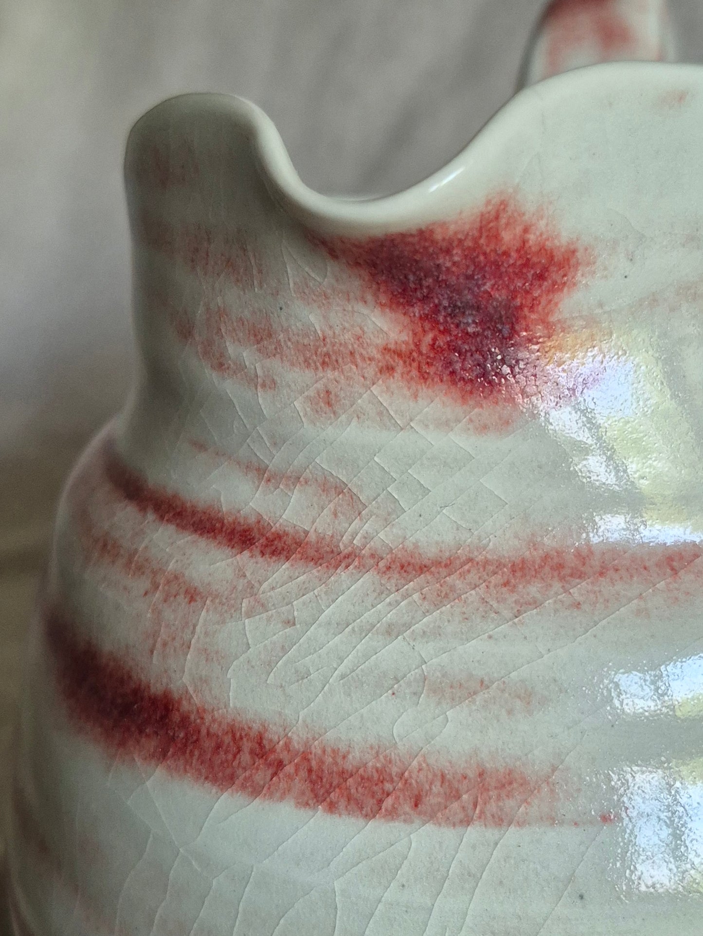 Large Spiral Pitcher in Oxblood