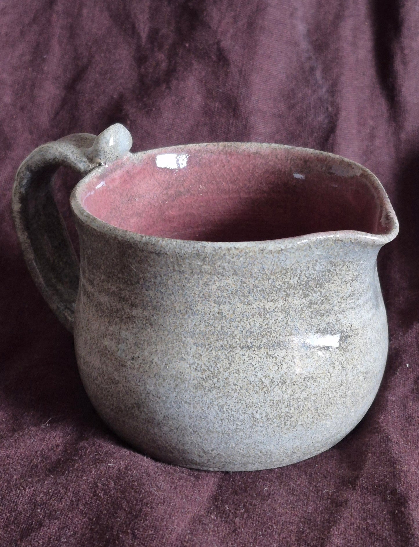 Pitcher/Gravy Boat in Weeping Plum (CRAZED)