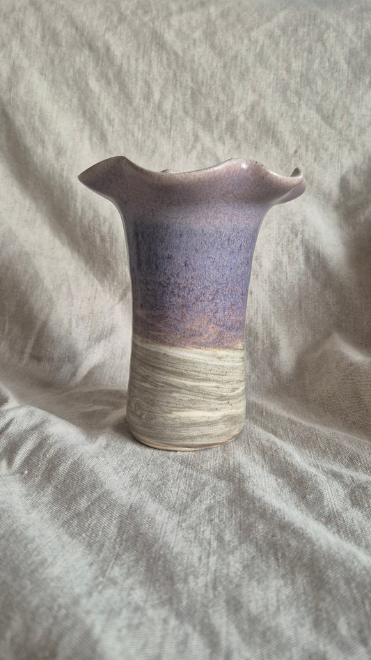 Flower Vase in Purple Marble