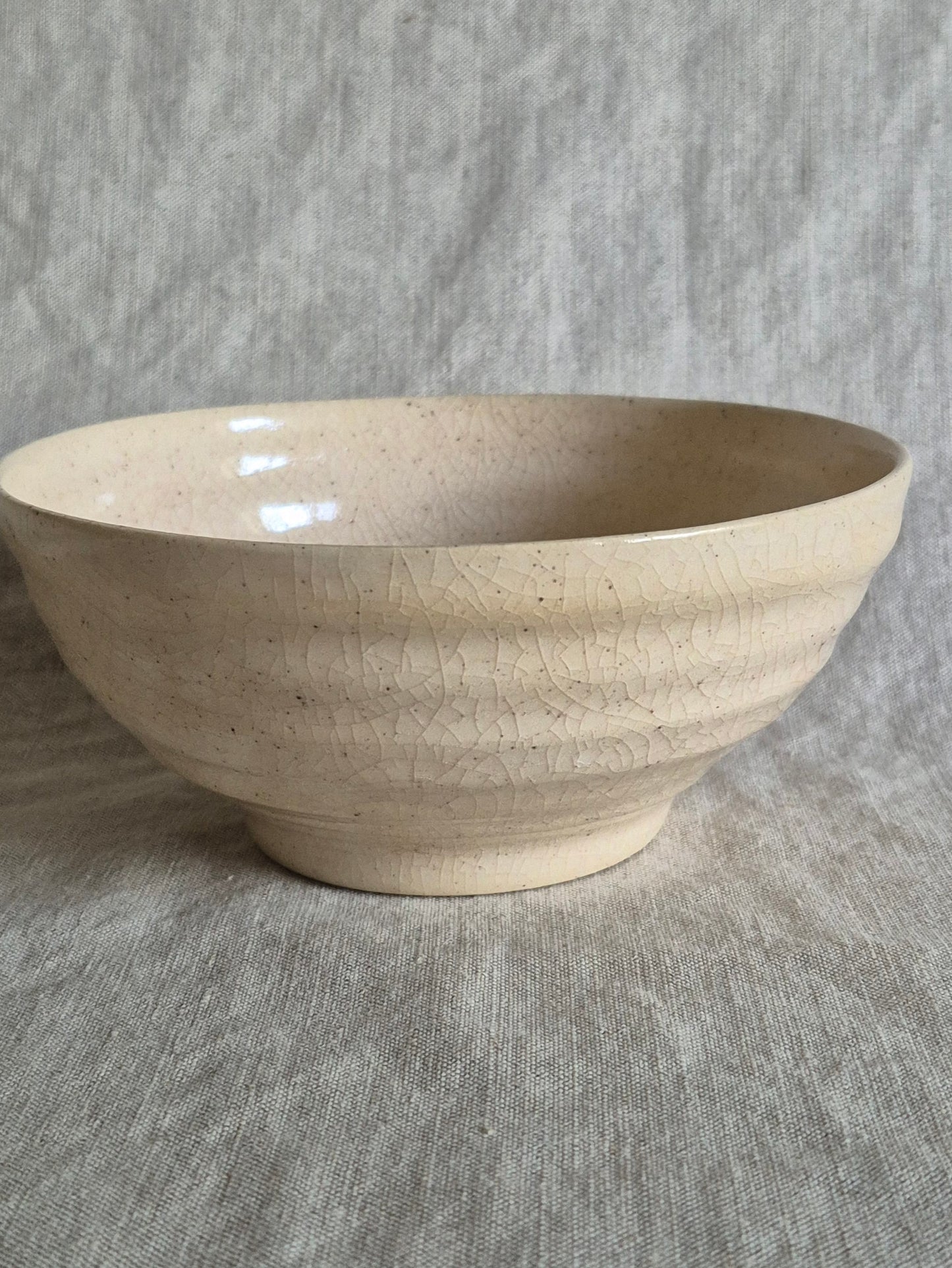 Medium Textured Bowl in Clear Crackle