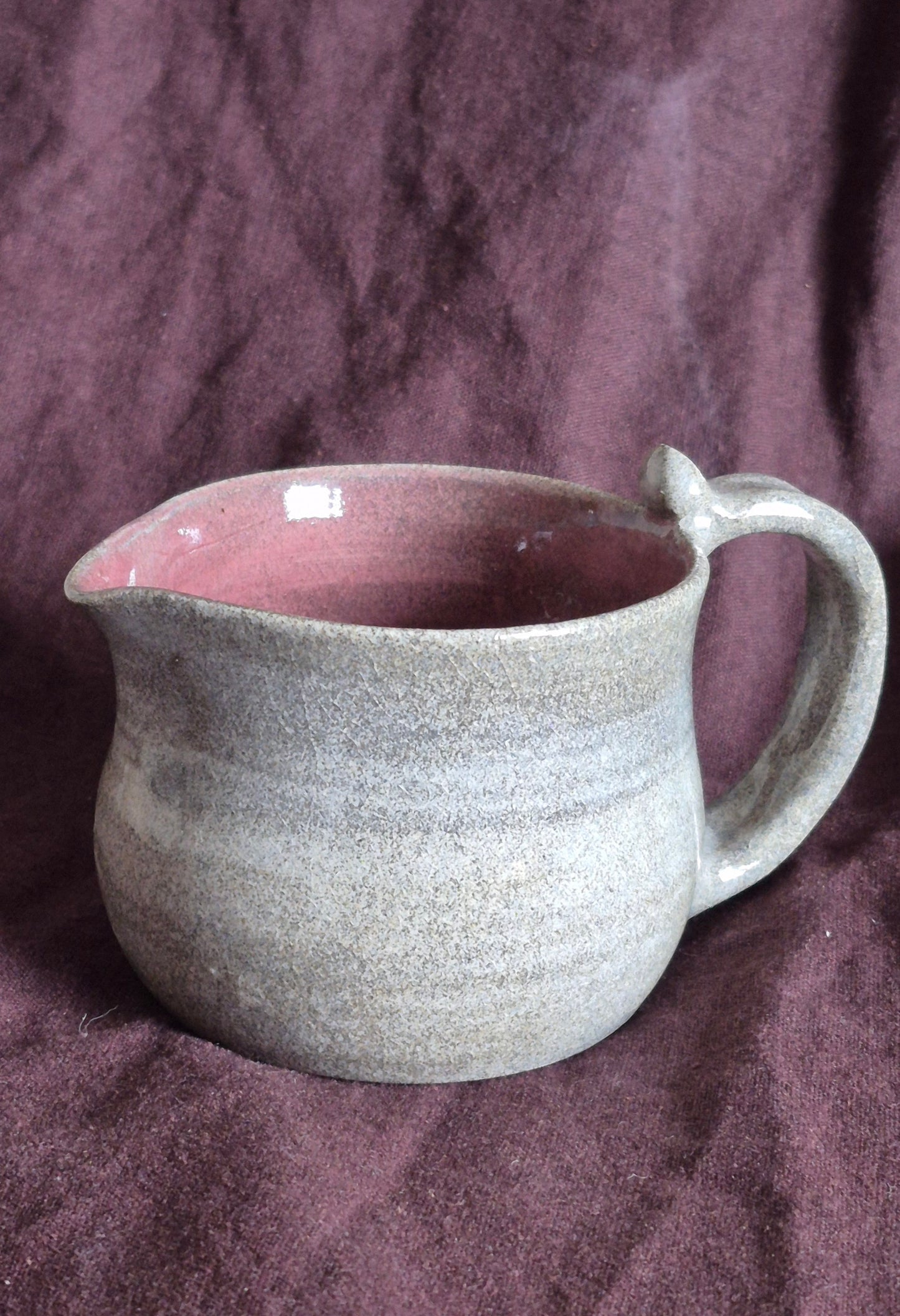 Pitcher/Gravy Boat in Weeping Plum (CRAZED)
